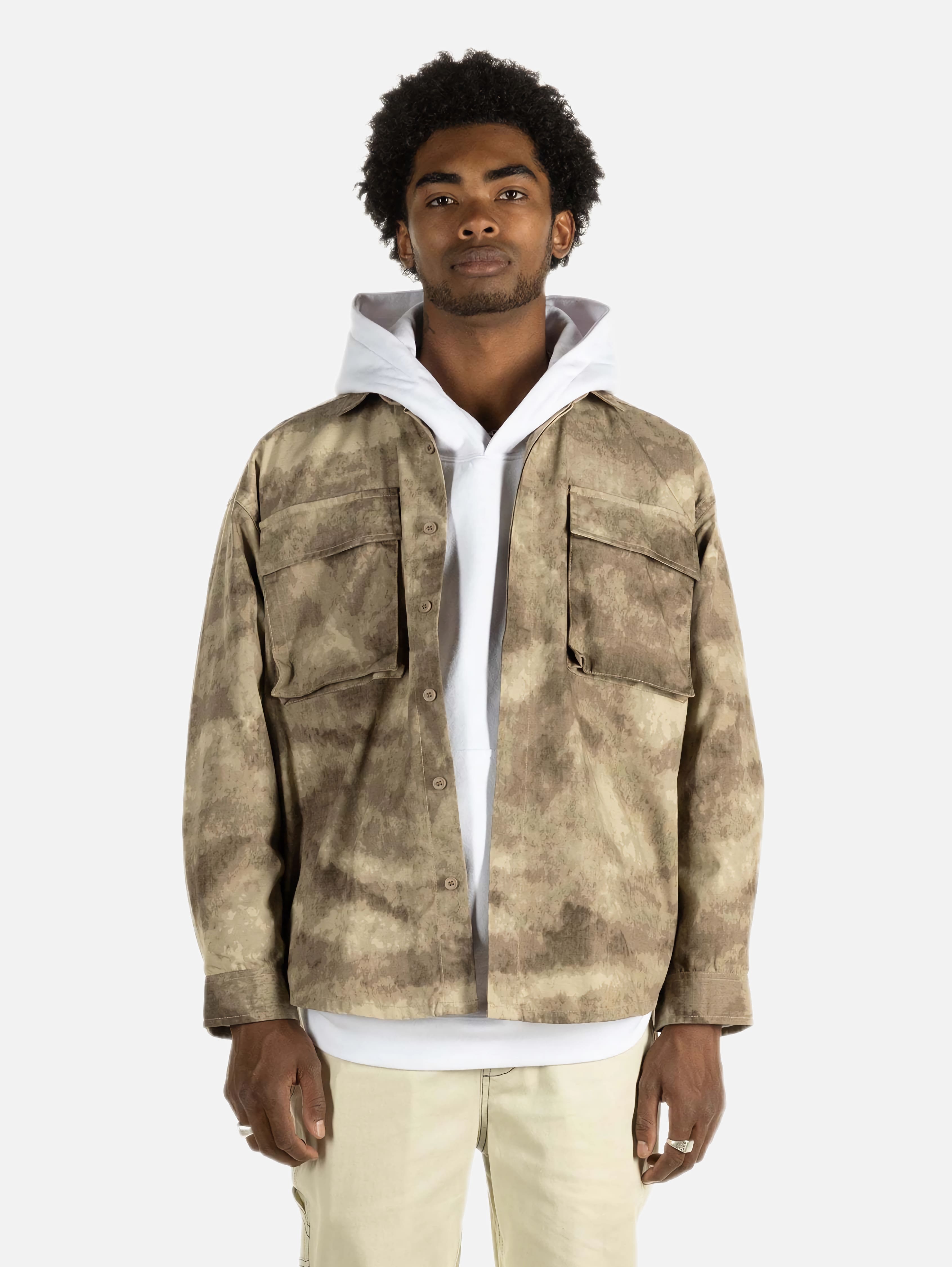 Beige Battalion Button-Up